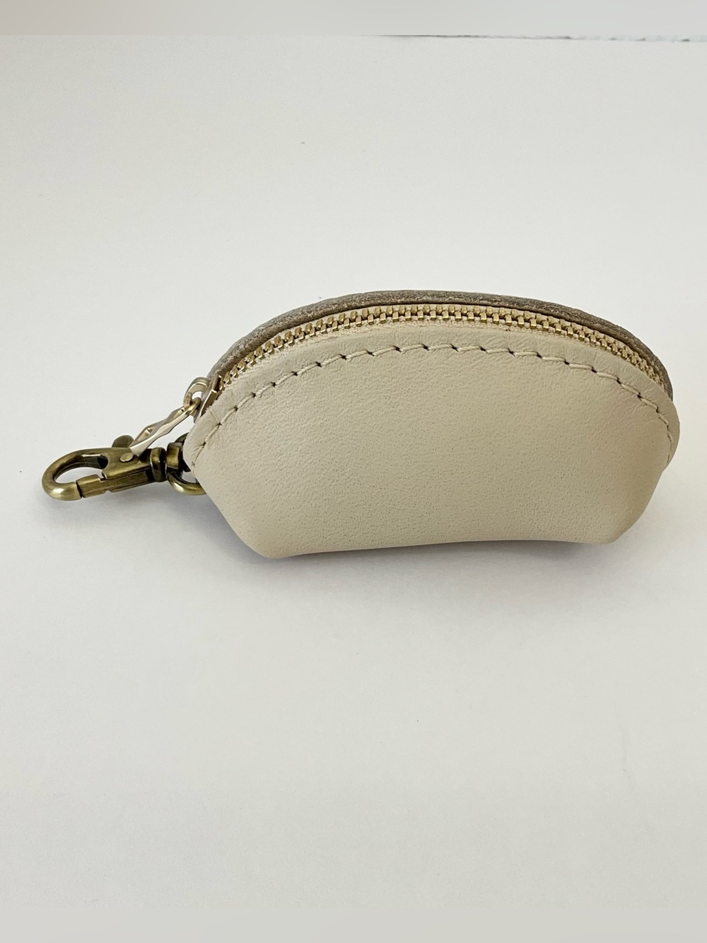 Portland Leather Taco Keychain in Bone-NEW